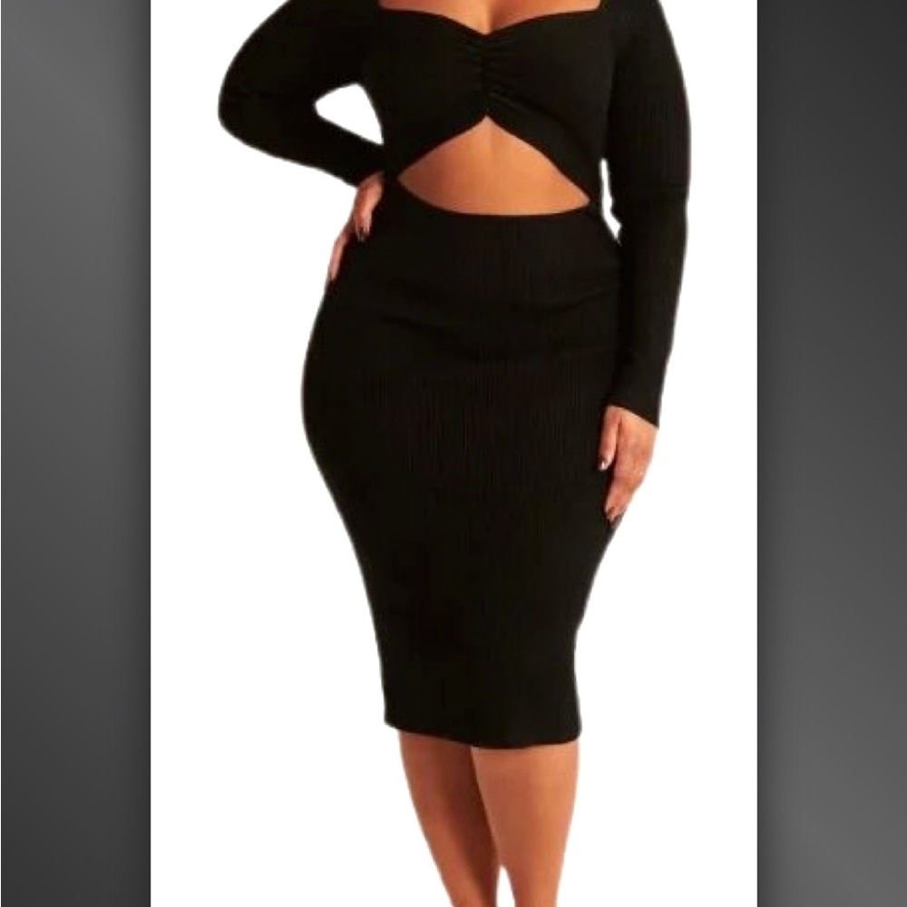 Abercrombie & Fitch Black Pencil Dress